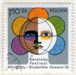 Stamps Poland -  243 XI Fetival mundial juventud y estudiantes. La Habana