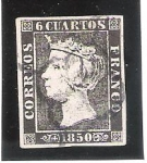 Stamps Spain -  1850 - Edifil 01 - Isabel II