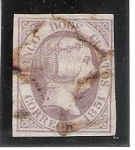 Stamps Spain -  1851 - Edif 07 - 12 cu. lila- Isabel II