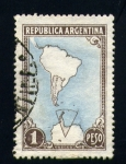 Sellos de America - Argentina -  MAPA DE LA REPUBLICA DE ARGENTINA