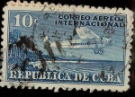 Stamps Cuba -  AVION SOBRE PLAYA