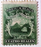 Sellos de America - Costa Rica -  porte cuatro reales