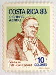 Stamps Costa Rica -  Visita SS Juan Pablo II a Costa Rica1963