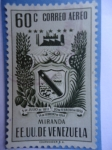 Sellos de America - Venezuela -  E.E.U.U de Venezuela- Estado: Miranda- Escudo