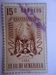 Stamps Venezuela -  E.E.U.U de Venezuela- Estado: Lara- Escudo
