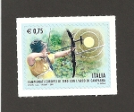 Stamps Italy -  Campeonatos europeos de tiro con arco