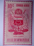Stamps Venezuela -  E.E.U.U de Venezuela- Estado: Nueva Esparta- Escudo