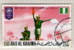 Stamps United Arab Emirates -  RAS AL KHAIMA. Acampada mundial de scouts
