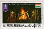 Stamps : Asia : United_Arab_Emirates :  RAS AL KHAIMA. Acampada mundial de scouts