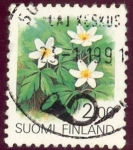 Stamps : Europe : Finland :  1990 Anemona nemerosa - Ybert:1066