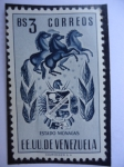 Sellos de America - Venezuela -  E.E.U.U de Venezuela- Estado: Monagas- Escudo
