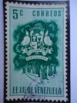 Stamps Venezuela -  E.E.U.U de Venezuela- Estado: Portuguesa- Escudo