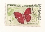 Sellos del Mundo : Africa : Rep_Centroafricana : Mariposa