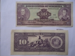 monedas de America - Venezuela -  Banco Central de Venezuela- (Anv.) Bolívar y Sucre. (Rev.) Monumento y Escudo.
