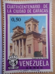 Stamps Venezuela -  Cuatricentenario de la Ciudad de Caracas- Templo de Santa Teresa. 1567-1967