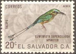 Stamps El Salvador -  MOTMOT  TURQUESA   DE  CEJA  ( TALAPO )       