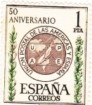 Sellos de Europa - Espa�a -  50 Aniversario de la Unión Postal de las Américas  (1)