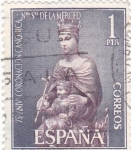 Sellos de Europa - Espa�a -  Virgen de la Merced -75 Aniversario de la coronación de Nuestra Señora de la Merced  (1)