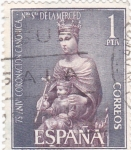 Sellos de Europa - Espaa -  Virgen de la Merced -75 Aniversario de la coronación de Nuestra Señora de la Merced  (1)