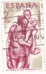 Stamps Spain -  San Cristobal - Alonso de Berruguete  (1)