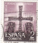 Sellos de Europa - Espa�a -  Cruz de los Angeles - XII Centenario de la Fundación de Oviedo   (1)