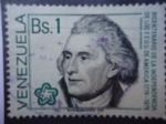 Sellos de America - Venezuela -  Bicentenario de la Independencia de los E.E.U.U de América 1776-1976-Thomas Jefferson