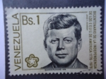 Sellos de America - Venezuela -  Bicentenario de la Independencia de los E.E.U.U de América 1776-1976-John Kennedy