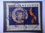 Stamps Venezuela -  XV Aniversario  de la Declaración Universal los Derechos Humanos- Eleonor Roosevelt, defensora de lo