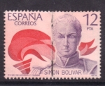 Stamps Spain -  Simon Bolivar
