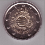 monedas de Europa - Espa�a -  10 años de la moneda única