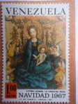 Sellos de America - Venezuela -  Navidad 1967-La Virgen del Rosal-pintor:Esteban Lochner