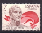 Stamps Spain -  José de San Martin