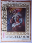 Stamps Venezuela -  Navidad 1969- La Sagrada Familia-Escuela de los Landaetas Caracas Siglo XVIII.