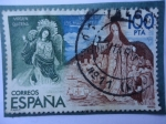 Stamps Spain -  Ed:1258-Virgen Alada Quiteña y Virgen de los Mareantes.