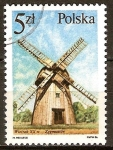 Stamps Poland -  Arquitectura de Madera. Molino de viento del siglo 20, Zygmuntow.