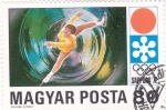 Stamps Hungary -  Olimpiada de Sapporo-72 patinaje artístico