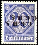 Stamps Germany -  Official Stamp 1920 Alta Silesia surcharge double inverted