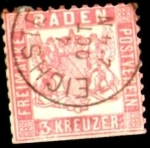 Stamps Germany -  Baden 1862 Scott 20
