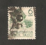 Stamps : America : Mexico :  Inauguración del camino de Mexico a Guadalajara