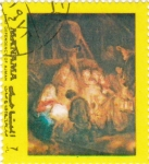 Stamps Bahrain -  Adoración del Niño Jesús
