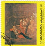 Stamps Bahrain -  Adoración del Niño Jesús