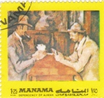 Stamps Bahrain -  Jugadores de Cartas- pintura