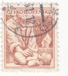 Sellos de Europa - Checoslovaquia -  Médico pediatra