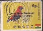 Stamps Ghana -  Ave Obispo Coronada