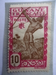 Stamps : America : France :  Territorio Guyane - Cazador Nativo con Arco - Francia,Colonias y Territorios