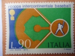 Stamps Italy -  1ª Cooppa Intercontinental Baseball