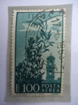 Stamps : Europe : Italy :  Serie Democracia-Torre  del Campidoglio.Ist.Pol.Stato. Officina Corte Valori.