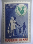 Stamps : Africa : Mali :  Republique Du Mali- 25º Anniversaire De L´UNICEF.