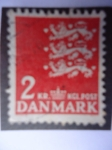 Sellos de Europa - Dinamarca -  Escudo de Armas de Dinamarca-KGL. Post.Correo real.