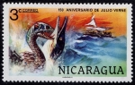 Stamps America - Nicaragua -  150 aniversario de Julio Verne